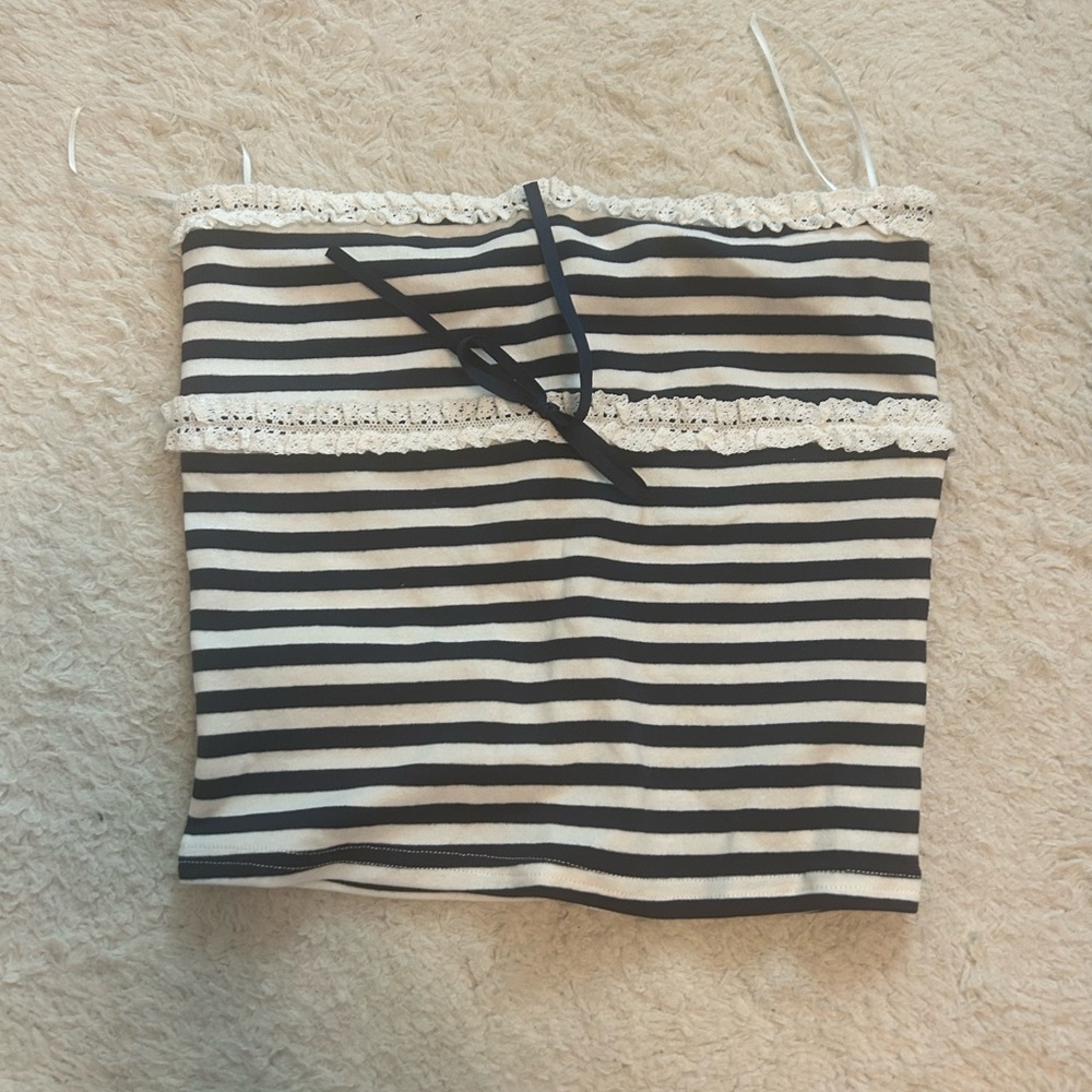 Edikted Striped Navy and White Top